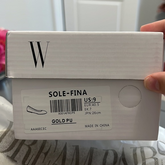 Dream Pairs Gold Metallic Round Toe Cushioned Ballet Flat Wedding Shoes - Picture 13 of 13